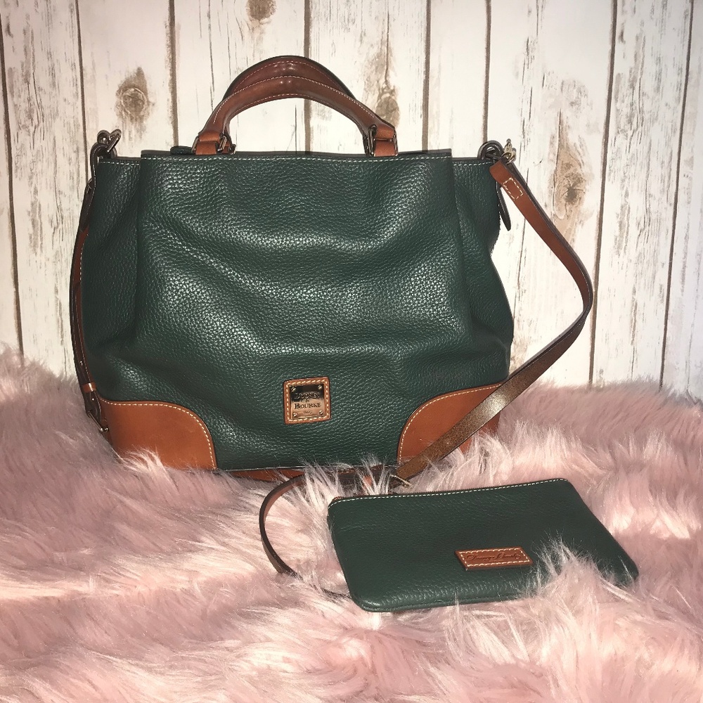 DOONEY & BURKE BRENNA SATCHEL WITH MATCHING POUCH